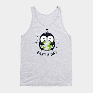 Earth Day Penguin Tank Top